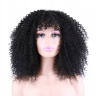 Ozdoby do włosów - Peruka afro loki czarna kręcone włosy Jak naturaln - miniaturka - grafika 1
