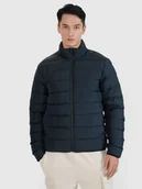 Kurtki męskie - 4F Kurtka puchowa z wypełnieniem naturalnym męska - czarna 3XL - miniaturka - grafika 1