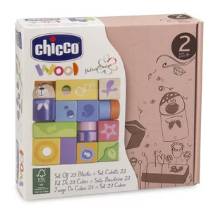 Chicco Zabawki drewniane Zestaw klocków 23szt - Zabawki interaktywne dla dzieci - miniaturka - grafika 1