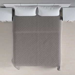 Dekoria Narzuta pikowana w romby gołębi szary szer.260 × dł.210 cm Velvet 1235-704-11 - Narzuty - miniaturka - grafika 1