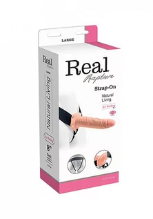 Sztuczne penisy - Toyz 4 Lovers Real Rapture Strap On Pusty Wibracje 20,5cm Cielisty - grafika 1