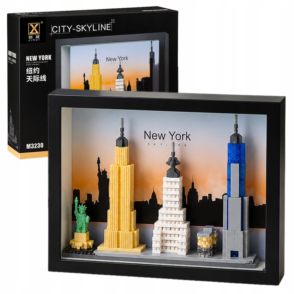 Klocki Nowy Jork Empire State Architektura 759 El Obraz 3D W Ramce
