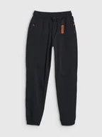 Spodnie damskie - Damskie spodnie casual 4F 4FWSS25TTROF1002 - czarne - miniaturka - grafika 1