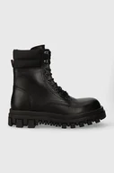 Botki męskie - Tommy Jeans workery skórzane TJM ELEVATED OUTSOLE BOOT męskie kolor czarny EM0EM01251 - miniaturka - grafika 1