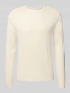 Swetry męskie - Sweter o kroju regular fit z imitacji dzianiny z czystej bawełny - miniaturka - grafika 1