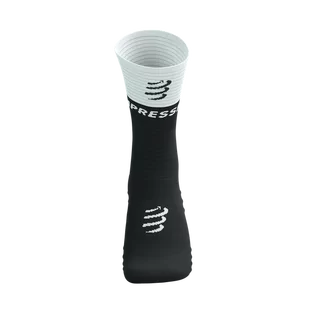 COMPRESSPORT Skarpetki kompresyjne do biegania MID COMPRESSION SOCKS V2.0 black/white - Skarpetki sportowe męskie - miniaturka - grafika 3