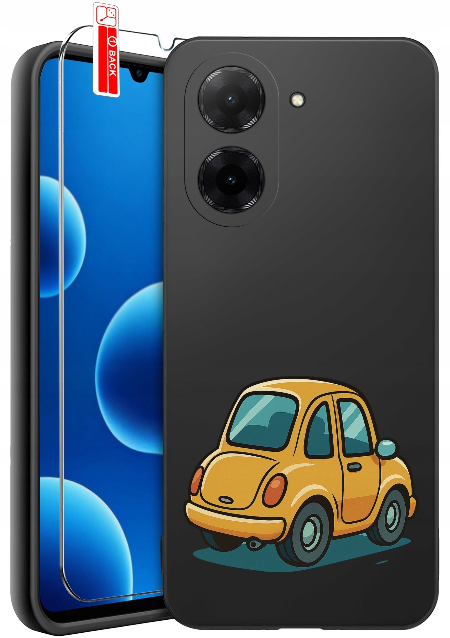 ETUI do Xiaomi Redmi A5 WZORY SILIKONOWE MATT CASE + SZKŁO 9H