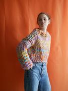 Swetry damskie - Kolorowy kardigan 100% WEŁNA - miniaturka - grafika 1