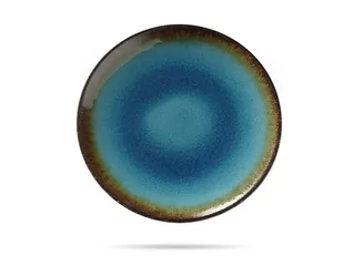 Talerz płytki 25,4cm Lazur Earth Colours Fine Dine - Talerze - miniaturka - grafika 1