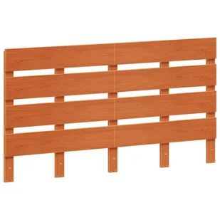 vidaXL Wezgłowie do łóżka, woskowy brąz, 150 cm, lite drewno sosnowe - Inne meble do sypialni - miniaturka - grafika 1