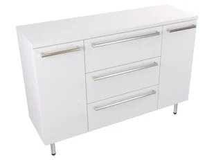 Szafka Stojąca Z Blatem ATH 120 cm DK - Biały Mat - Uchwyty Stal Szczotkowana - Szafki łazienkowe - miniaturka - grafika 1