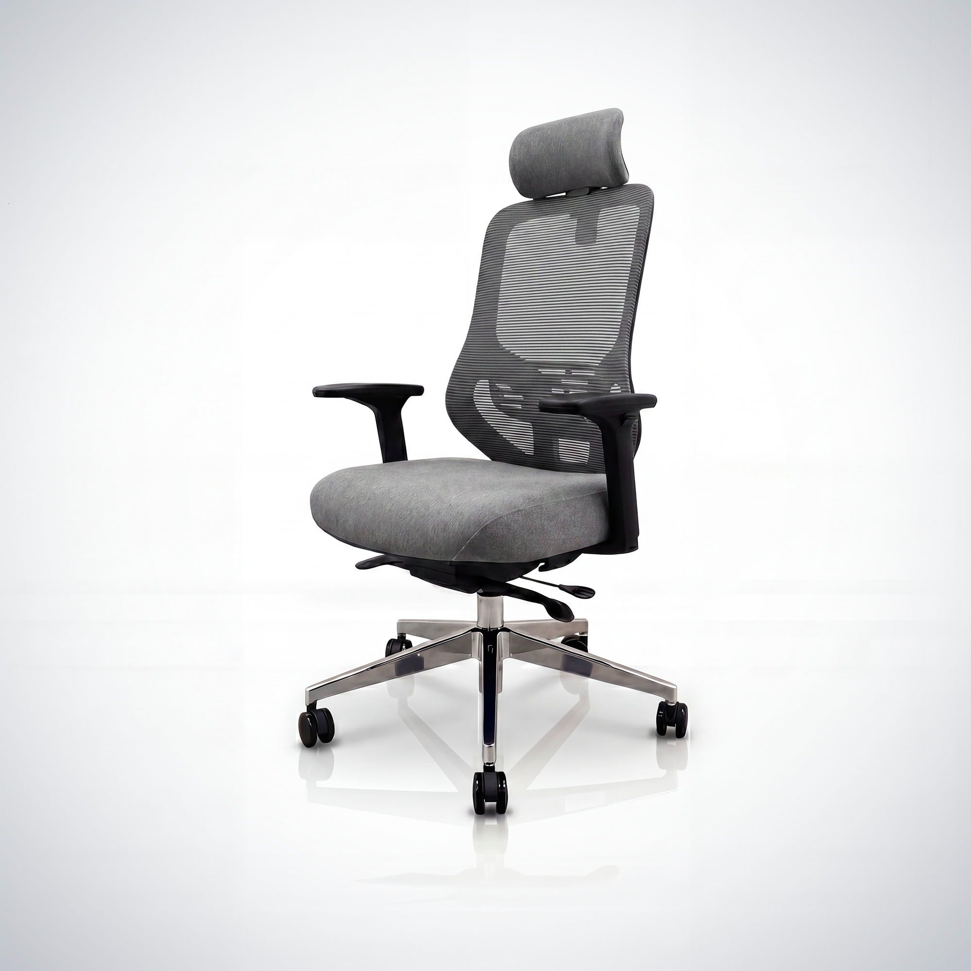 Jan Nowak Krzesło biurowe Ergonomiczny fotel biurowy z siatką ciemnoszary AXIS