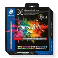 Flamastry - Staedtler Pigment Arts Brush Pen mazak Wielobarwny 36 szt. - miniaturka - grafika 1