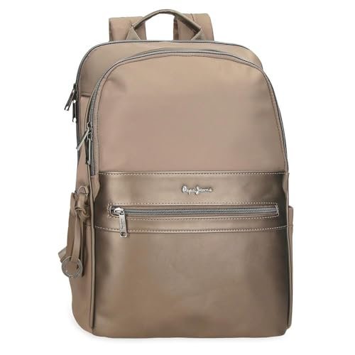 Pepe Jeans Ruby Plecak na Laptopa 15,6 cala Beżowy 29 x 40 x 11 cm Poliester i PU 15,6 l by Joumma Bags, beż, Talla única, plecak na laptopa