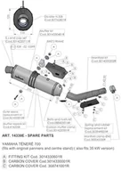 Części motocyklowe - Zestaw uchwytów do rury wydechowej LeoVince Układ wydechowy do Yamaha XTZ - miniaturka - grafika 1