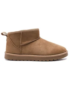 C'M Botki zimowe w kolorze jasnobrązowym - Botki damskie - miniaturka - grafika 1