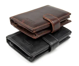 Portfel Męski WILD E-skóra Duży Pionowy Z Zapięciem WI1141-1 - Portfele - miniaturka - grafika 5