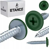 Wkręty - Wkręty podkładkowe Etanco do drewna 4,2x65mm, RAL 6020 GM-S 250szt. - miniaturka - grafika 1