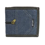 Portfele - Portfel Młodzieżowy Sportowy Jeans Granatowy Dh-316 - miniaturka - grafika 1