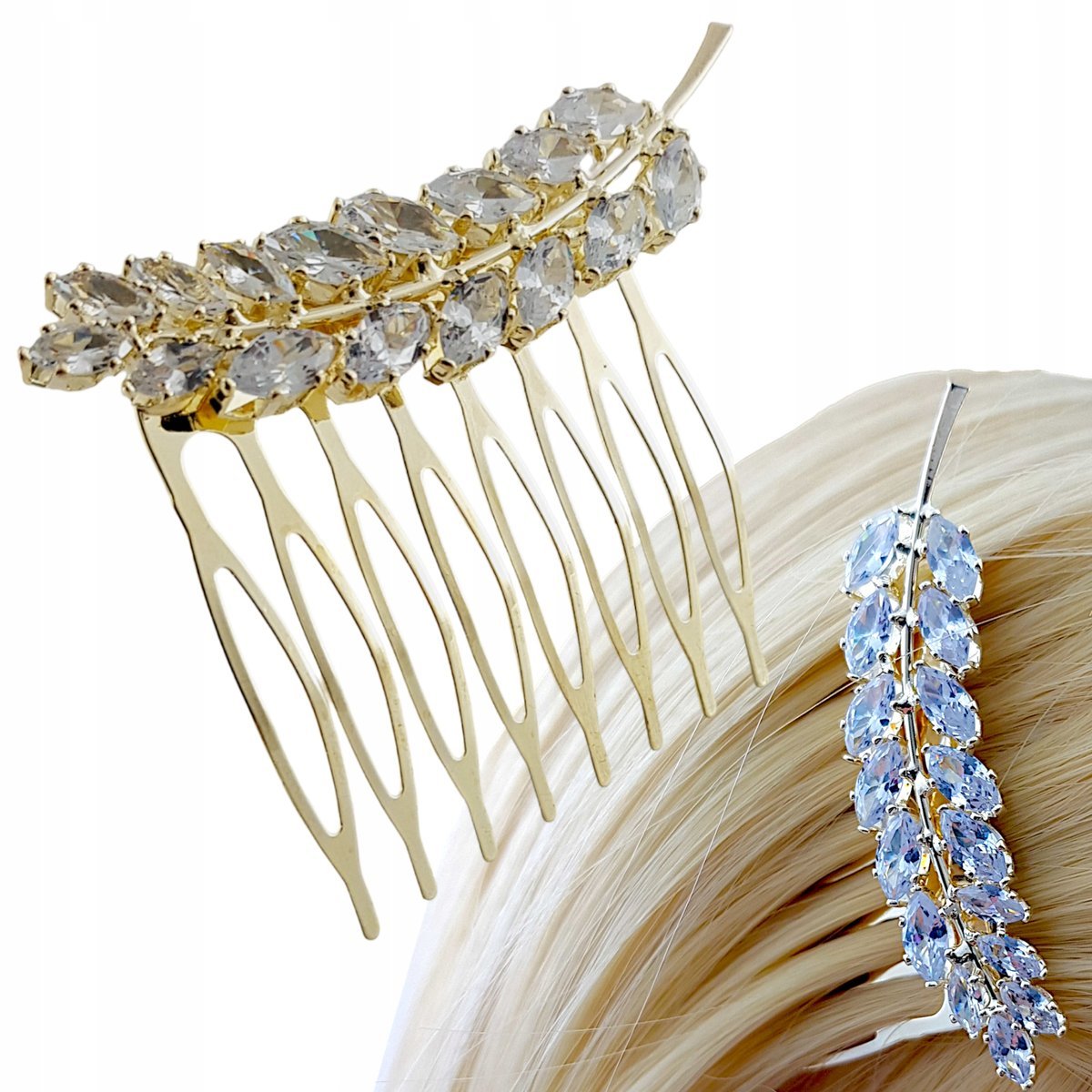 Grzebień do włosów Ozdobny z cyrkoniami Diadem