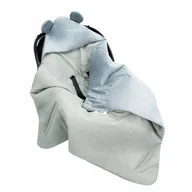 Rożki i beciki - Otulacz Flumi do fotelika samochodowego i gondoli - ciepły kocyk niemowlęcy na spacery i podróże - szary - miniaturka - grafika 1