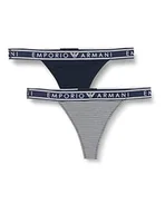 Majtki damskie - Emporio Armani damski plecak Bawełniane stringi dla kobiet Stringi, Marin, M - miniaturka - grafika 1