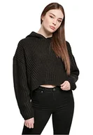 Bluzy damskie - Urban Classics Damska bluza z kapturem dla kobiet, czarny, M - miniaturka - grafika 1