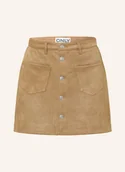 Spódnice - Only Spódnica O Wyglądzie Skóry braun - miniaturka - grafika 1