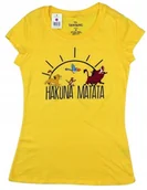 Koszulki i topy damskie - Koszulka młodzieżowa dziewczęca T-shirt DISNEY Król Lew Hakuna Matata r. M - miniaturka - grafika 1