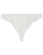 Majtki damskie - Women'secret Stringi Koronka Mikrofibra Biały, Żółty/Off White, L - miniaturka - grafika 1