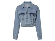 Kurtki damskie - esmara® Kurtka jeansowa damska kurtka z biobawełną (Jasnoniebieski, 36) - miniaturka - grafika 1