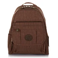 Plecaki - Modny plecak damski brązowy bag street - miniaturka - grafika 1