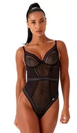 Body - Gossard Damskie body modelujące sprzeczność Plunge Body Shape, czarny/srebrny, 34B, czarny/srebrny, 75B - miniaturka - grafika 1