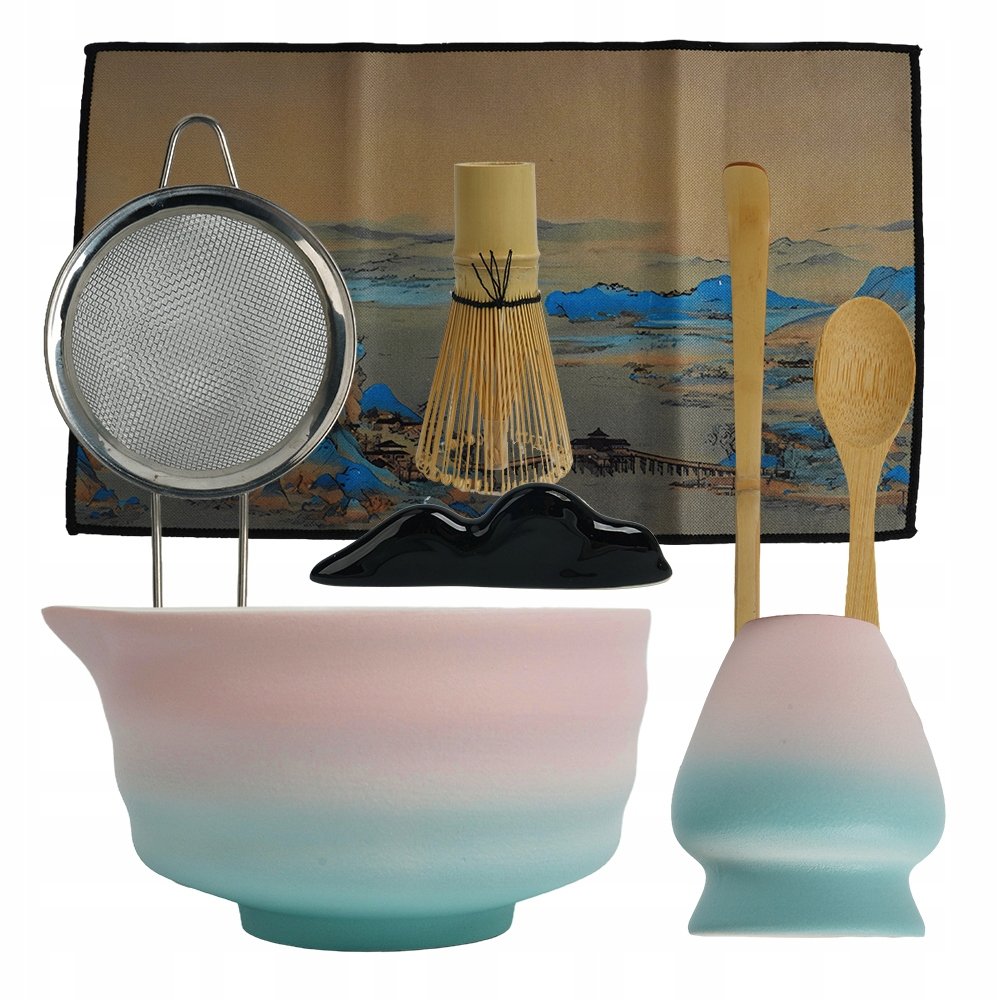 Zestaw Prezentowy Do Herbaty Matcha Tradycyjne Parzenie Matchy 8 Sztuk