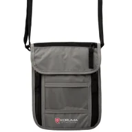 Etui na dokumenty i karty - Paszportówka antykradzieżowa na szyję z zabezpieczniem RFID STOP (Jasny Szary) - miniaturka - grafika 1