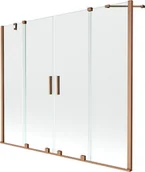 Parawany nawannowe - Mexen Velar Duo parawan nawannowy 2-skrzydłowy przesuwny 180 x 150 cm, transparent, miedź szczotkowana - 896-180-000-02-65 - miniaturka - grafika 1