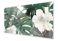 Dekoracje domu - Panel kuchenny HOMEPRINT Biały egzotyczny kwiat 140x70 cm - miniaturka - grafika 1