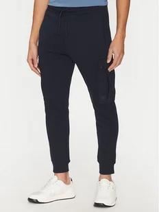 BOSS Spodnie dresowe Seteam 50542917 Granatowy Regular Fit - Spodnie sportowe męskie - miniaturka - grafika 1