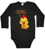 Body dla niemowląt - Body dziecięce Wykończę Moich Starych Śmieszny Kurczak Urwis 86/92 - miniaturka - grafika 1