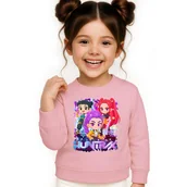 Bluzy dla dziewczynek - BLUZA DZIECIĘCA KPOP DEMON HUNTERS HUNTRIX 110-116 BAWEŁNIANA JAKOŚĆ - miniaturka - grafika 1