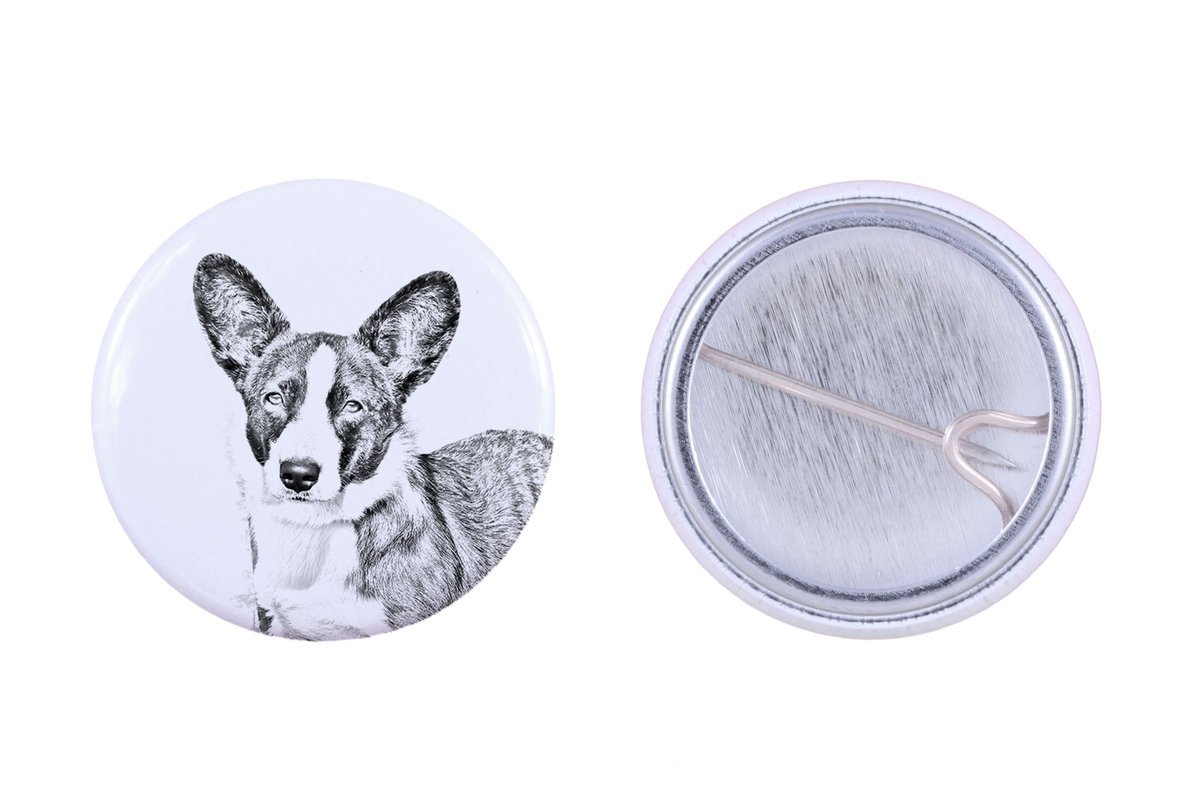 Cardigan Welsh Corgi - przypinka z twoim psem, dodaj własne foto, marka Art-Dog