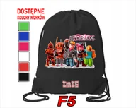Torby szkolne - WOREK SZKOLNY NA WF TRENING SPORTOWY Z NADRUKIEM ROBLOX - IMIĘ - miniaturka - grafika 1