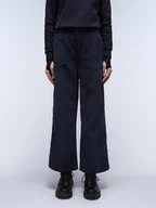 Spodnie damskie - Napapijri Spodnie sztruksowe w kolorze granatowym - miniaturka - grafika 1