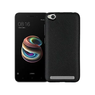 NoName Etui Carbon Fiber Xiaomi Note 5A czarny /black cut for finger print - Etui i futerały do telefonów - miniaturka - grafika 1