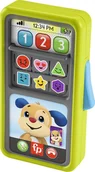 Zabawki interaktywne dla dzieci - Fisher-Price FP 2-in-1 Slide to Learn Smartphone Nordics - miniaturka - grafika 1