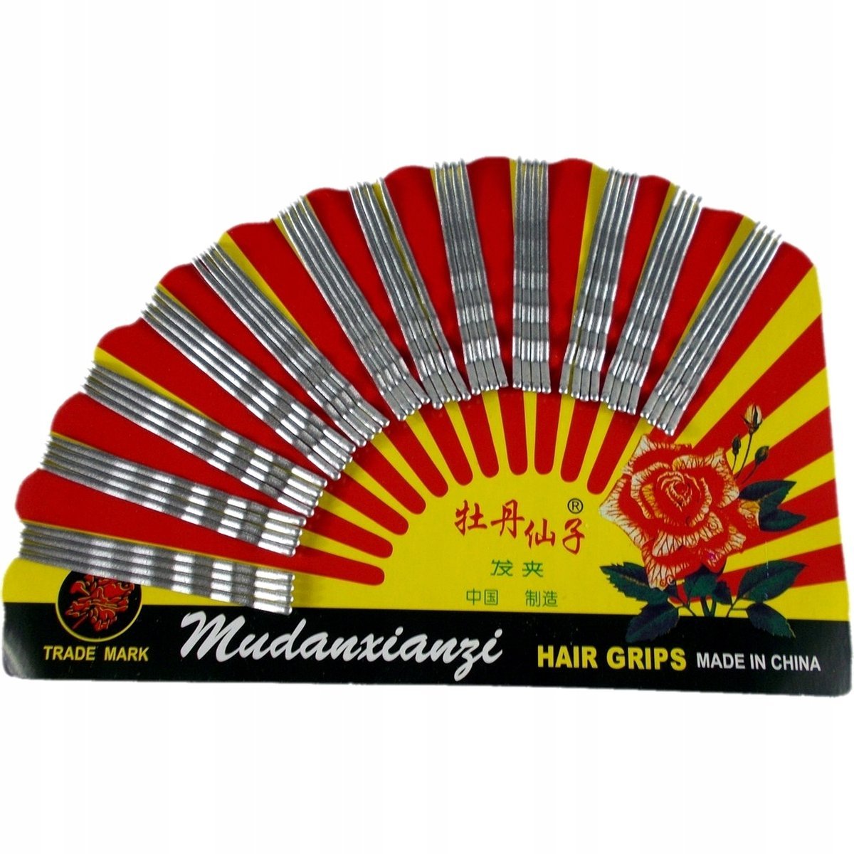 Ozdoby do włosów - wsuwki z kuleczką, 48 szt., 6 cm, srebrne.