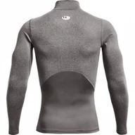 Koszulki sportowe męskie - Męski longsleeve treningowy termoaktywny UNDER ARMOUR UA CG Armour Comp Mock - szary - miniaturka - grafika 1
