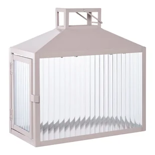 House Nordic Dekoracyjna latarnia Lucca, metal/szkło, beż/szary - Dekoracje domu House Nordic Dekoracyjna latarnia Lucca, metal/szkło, beż/szary - Dekoracje domu - miniaturka - grafika 1