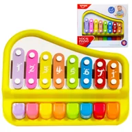 Instrumenty muzyczne dla dzieci - Edukacyjne organki, cymbałki żółte - miniaturka - grafika 1