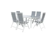 Meble ogrodowe - LIVARNO home Zestaw aluminiowych mebli ogrodowych Houston, stół rozkładany i 6 foteli - miniaturka - grafika 1